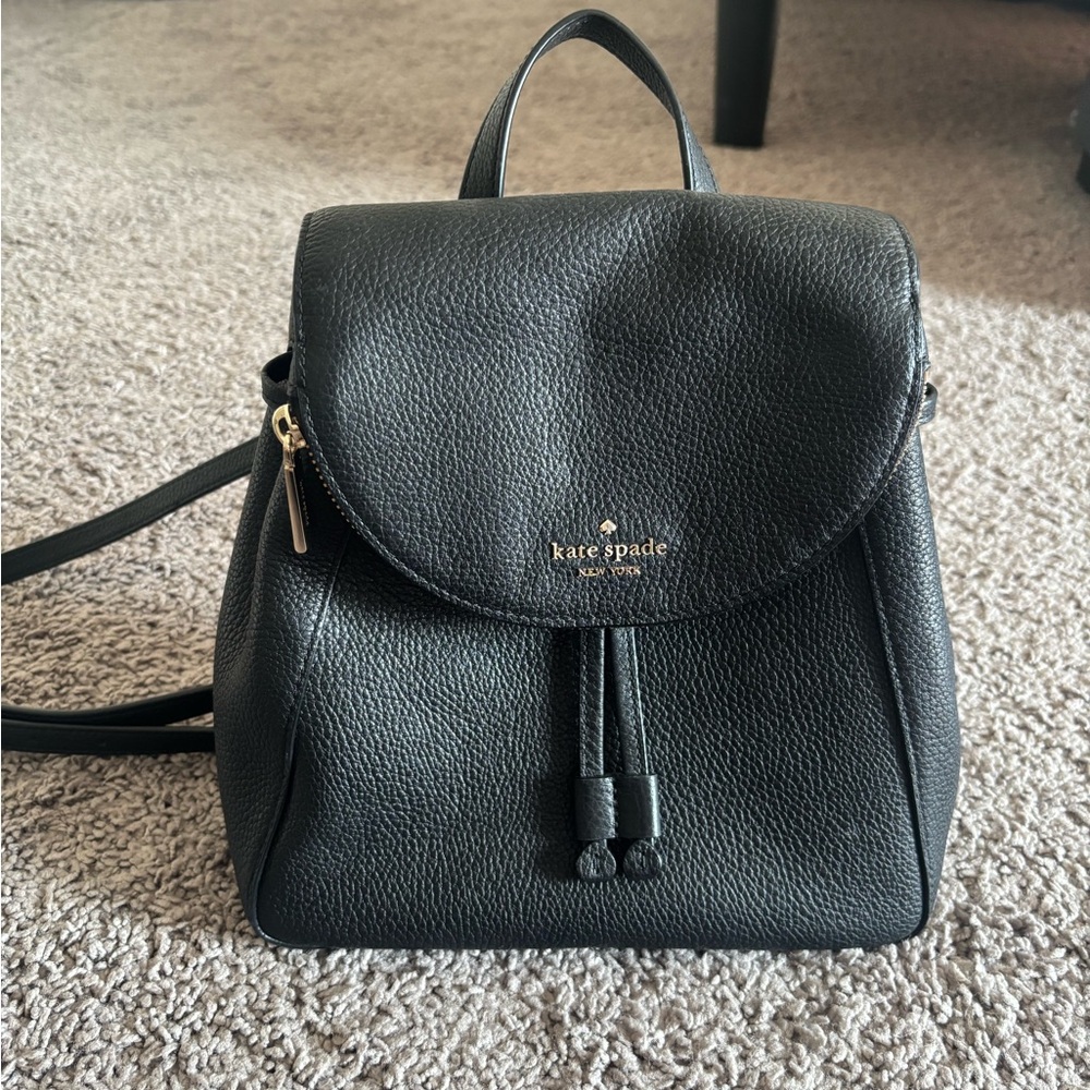 Kate Spade Textured Black Mini Backpack